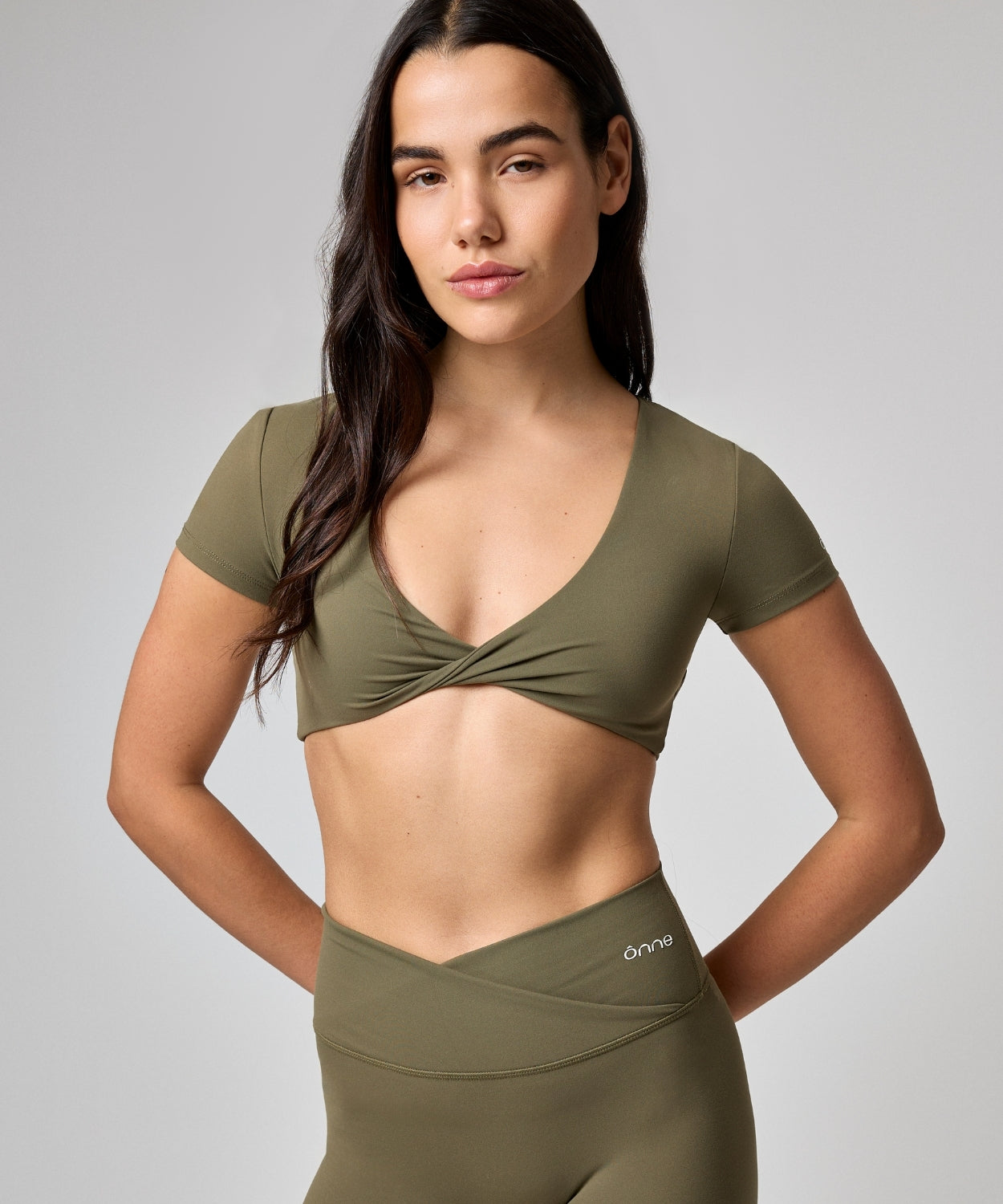 Camelia Top in Gray Green, ÔNNE activewear