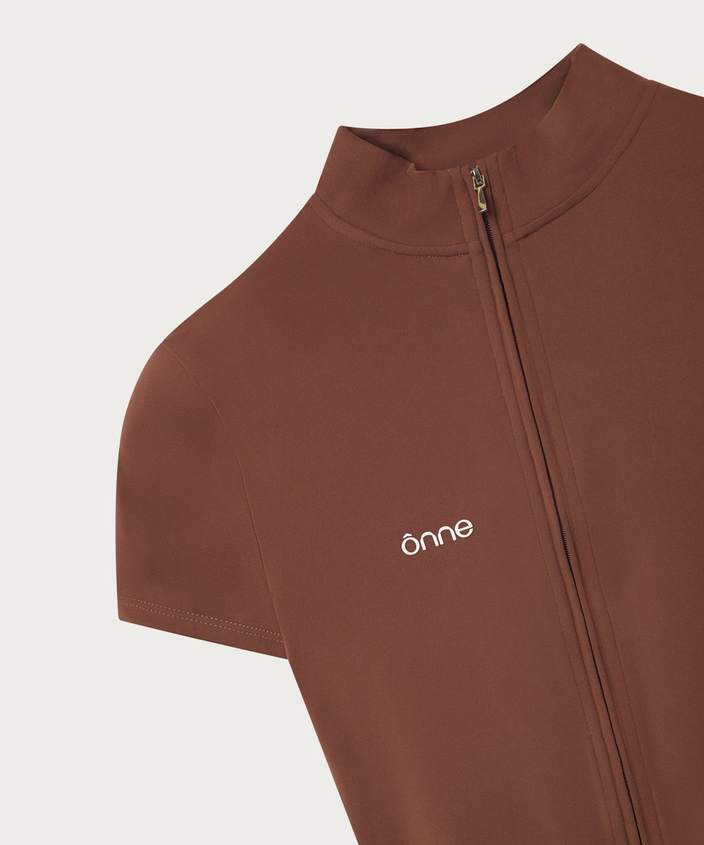 Elle Jumpsuit in Burnt Coffee Brown, ÔNNE activewear