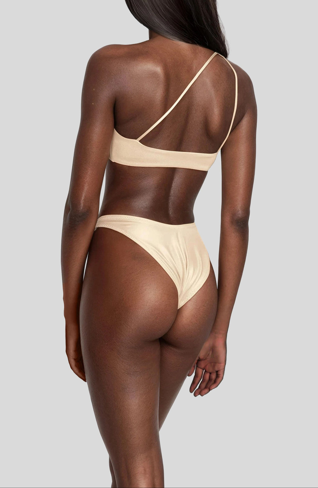 Sasha Bottom in Beige, back view, ÔNNE swimwear