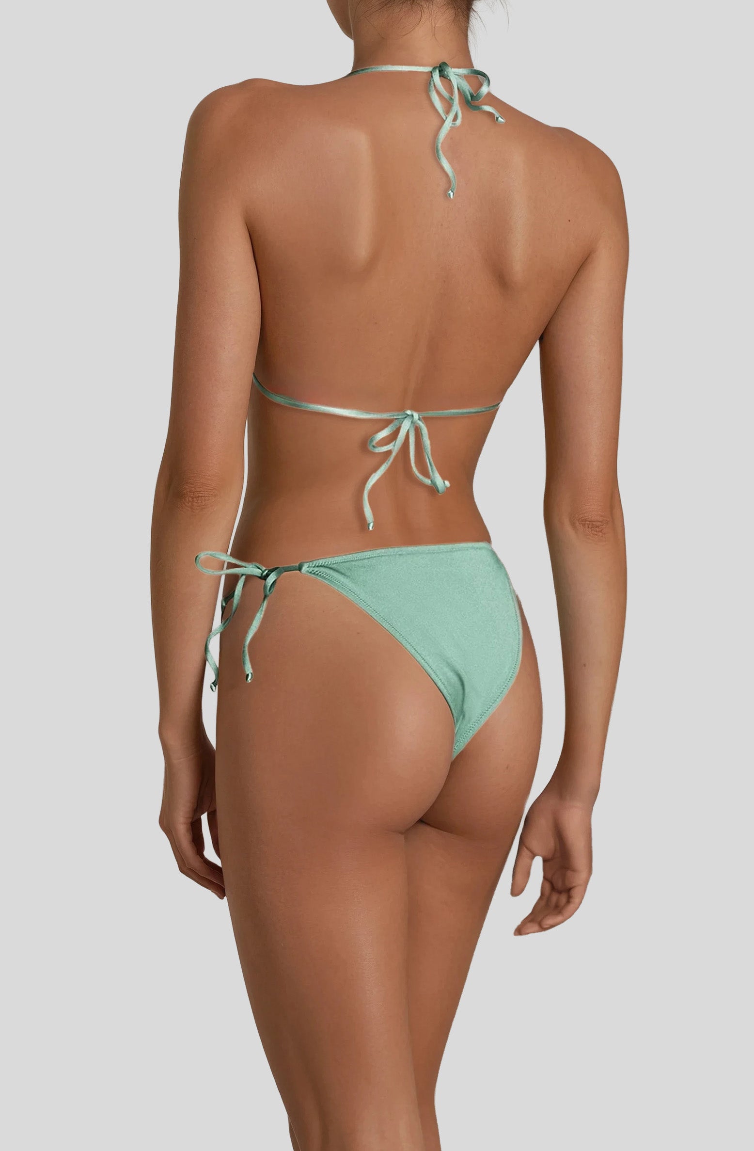 Palm Top in Green, back view, ÔNNE swimwear