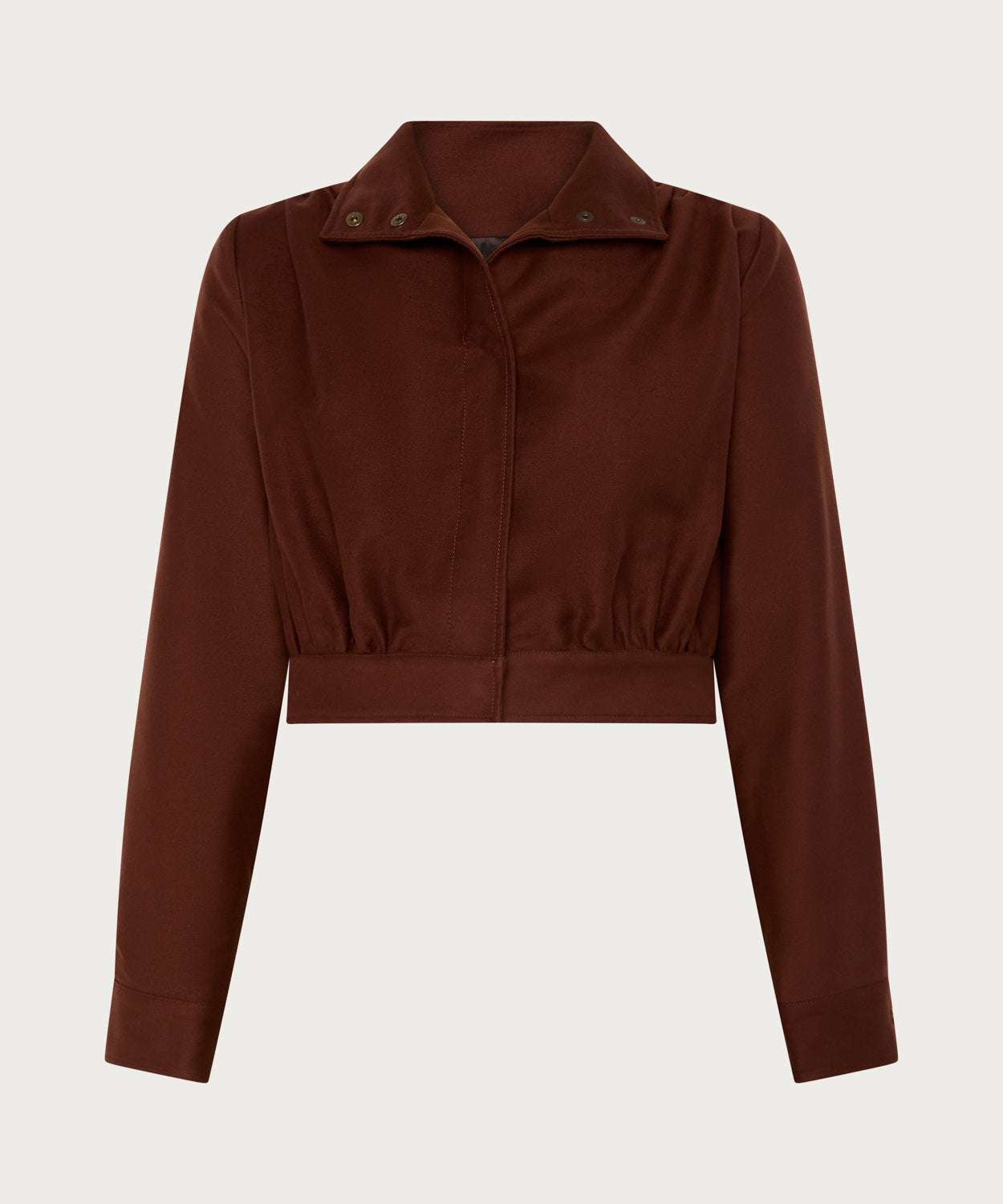 The Cropped Bomber Jacket Burgundy