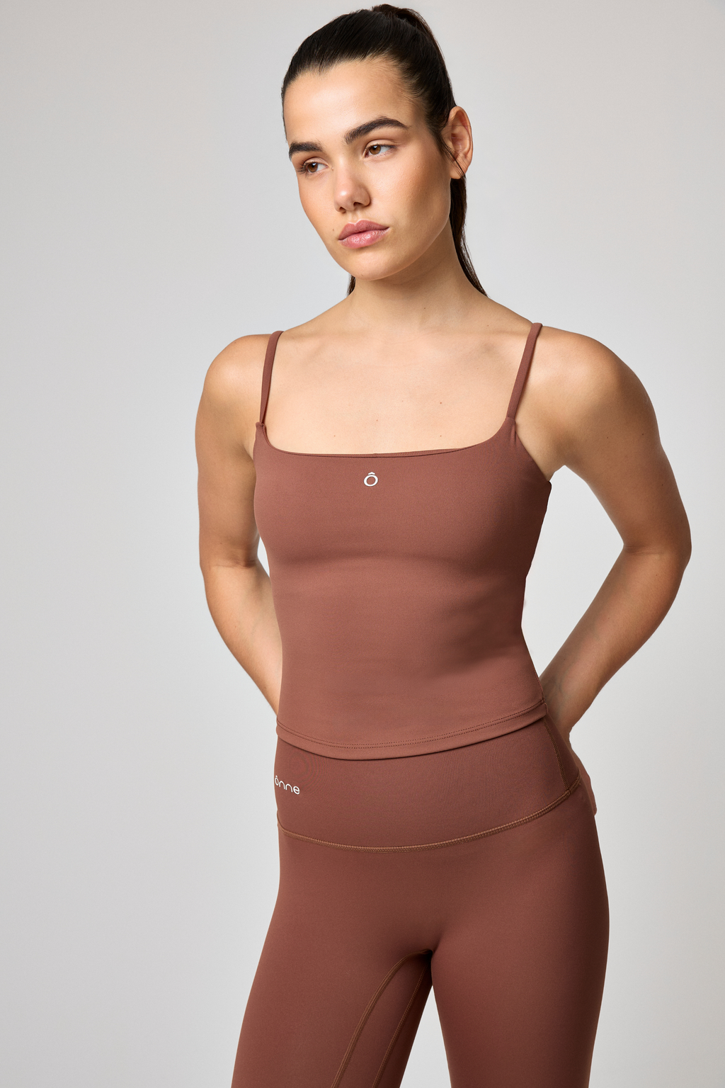 Naya Top in Chocolate Brown, ÔNNE activewear