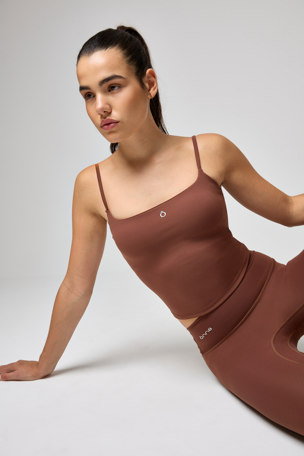 Naya Top in Chocolate Brown, ÔNNE activewear