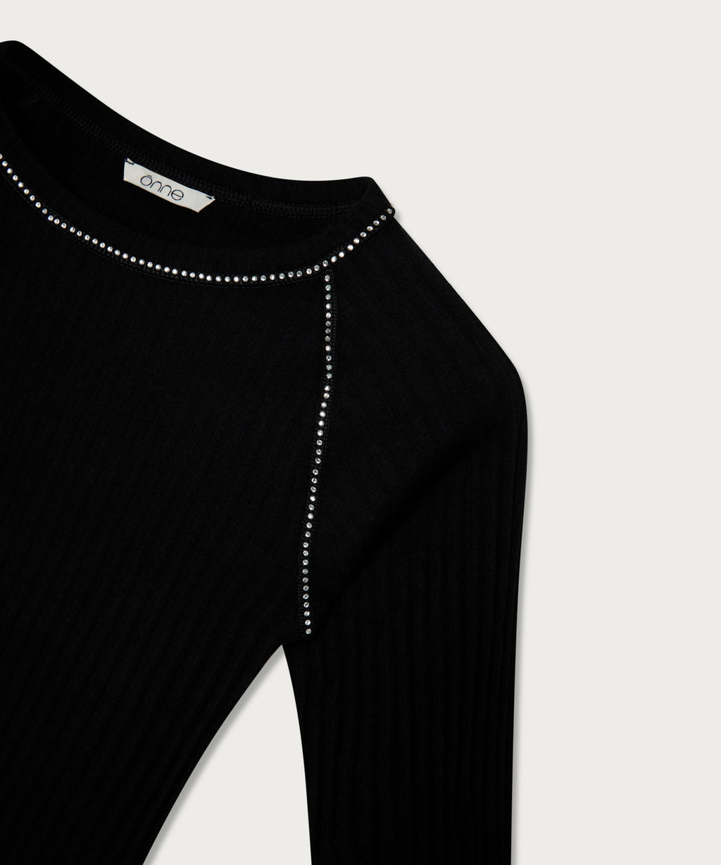 The Crystal Trim Crew Neck
