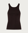 The Ribbed Fitted Tank Brown