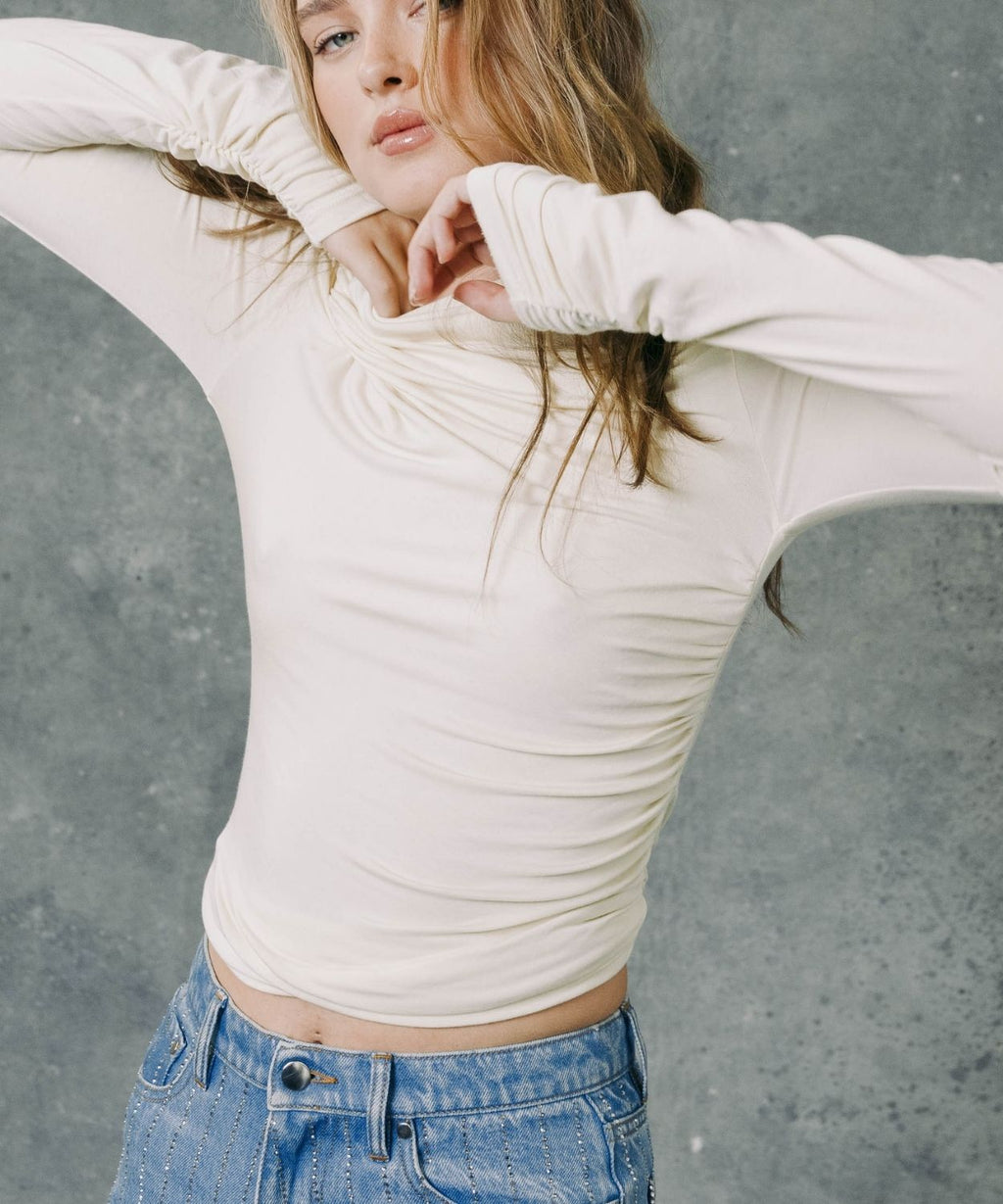 The Drapped Long Sleeve Top