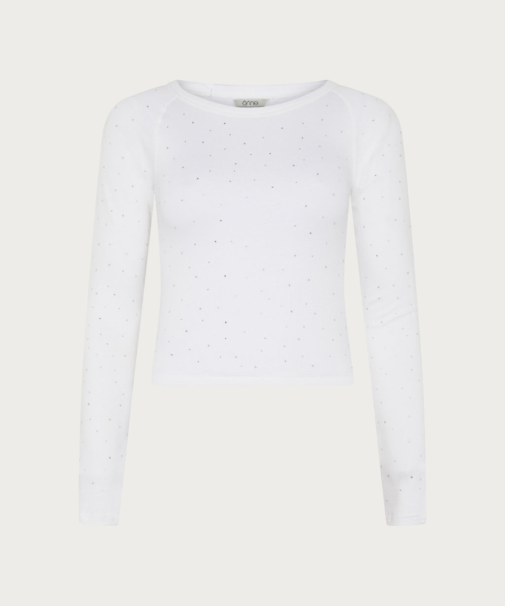 The Embellished Ribbed Long Sleeve
