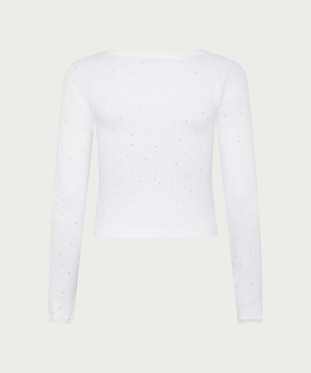 The Embellished Ribbed Long Sleeve