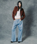 The Wide Leg Denim Trouser