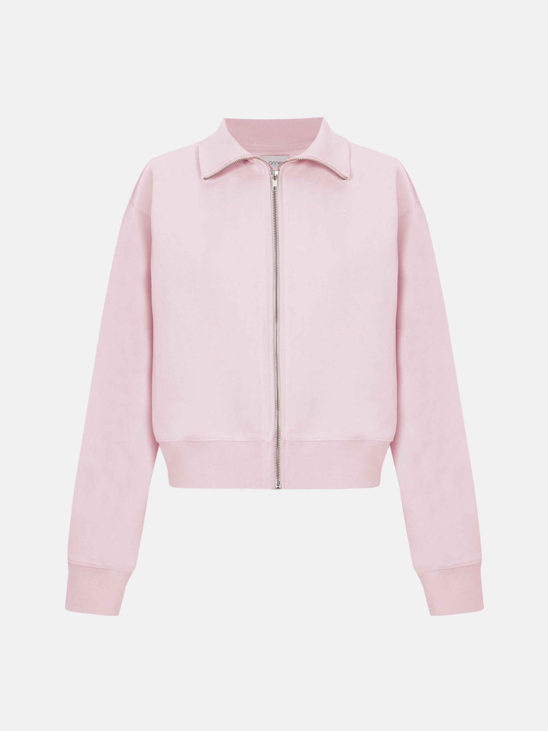 Alma Jacket in Light Pink, silhouette, front, ÔNNE activewear