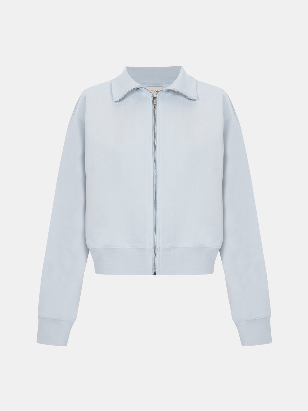 Alma Jacket in Water Blue, silhouette, front, ÔNNE activewear