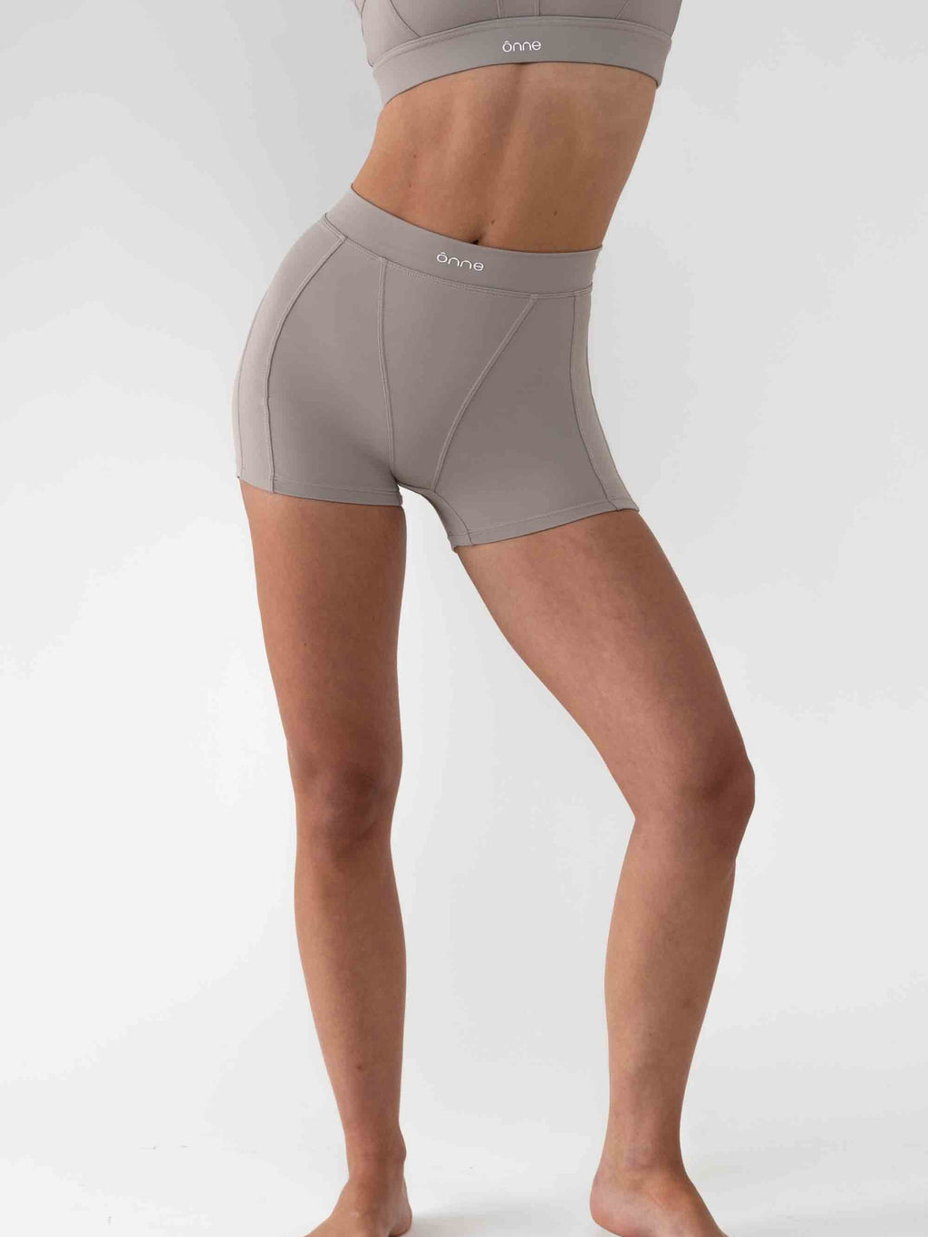 Cinder Shorts in Camel Gray, ÔNNE activewear
