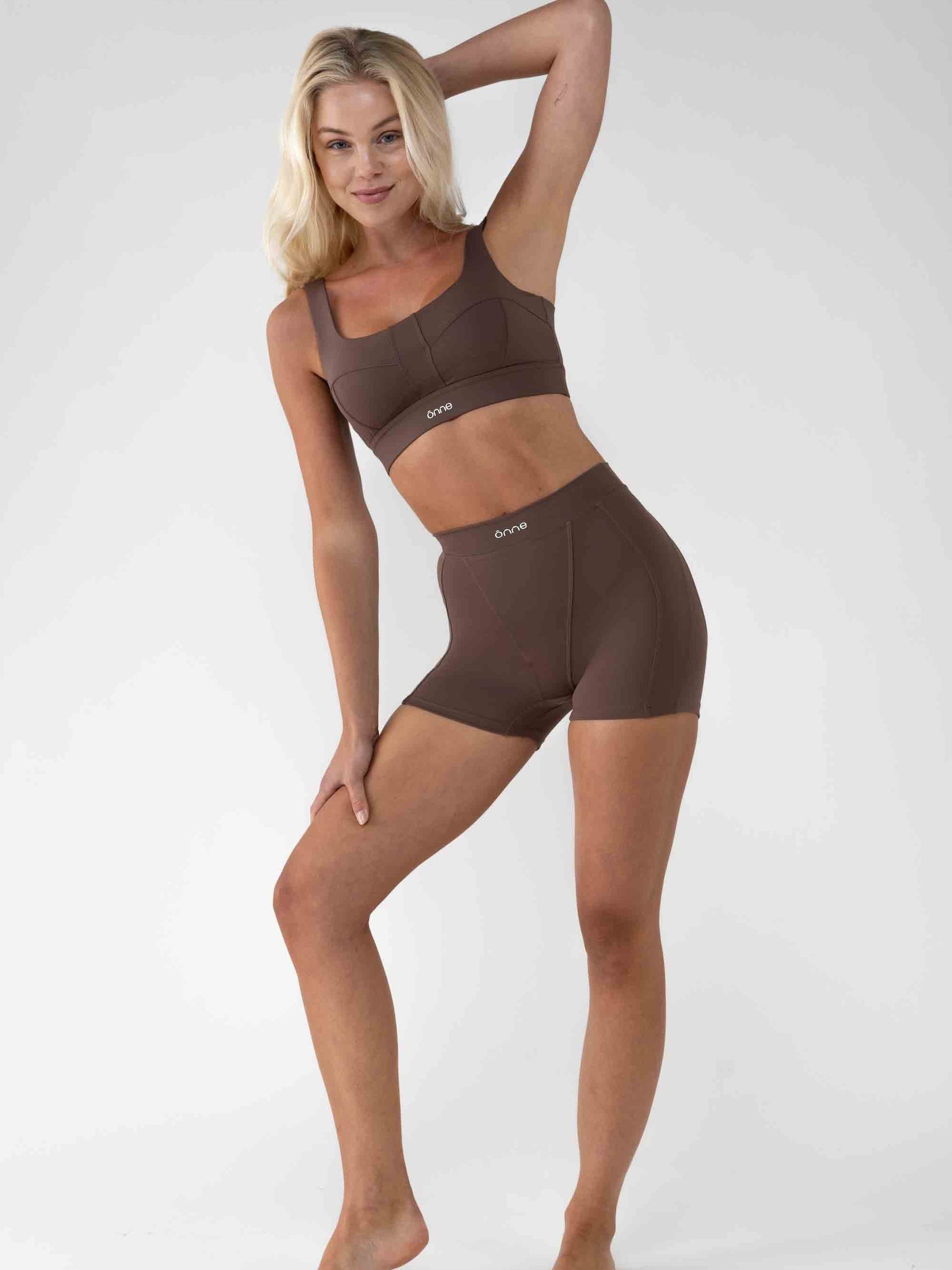 Bruna Top in Dark Brown, ÔNNE activewear