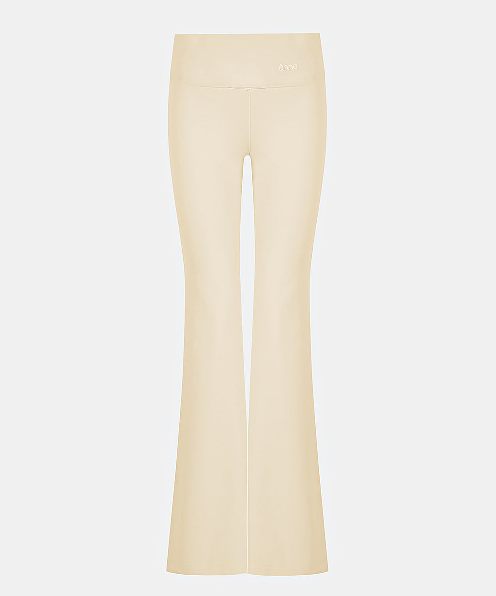 Lara Flare Pants in Creamy Yellow, ÔNNE activewear