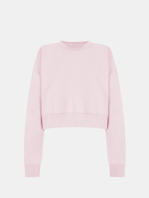 Nika Hoodie Crop in Light Pink, silhouette, front, ÔNNE activewear