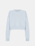 Nika Hoodie Crop in Water Blue, silhouette, front, ÔNNE activewear