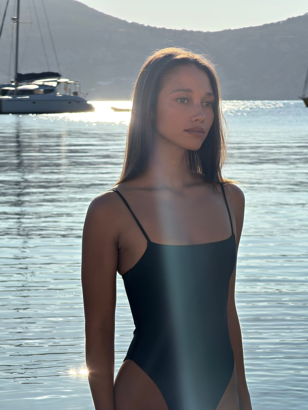 Sevan One Piece in Black, view 3, ÔNNE swimwear