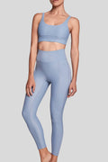 Zoe Leggings in Grey Blue, front view, ÔNNE activewear
