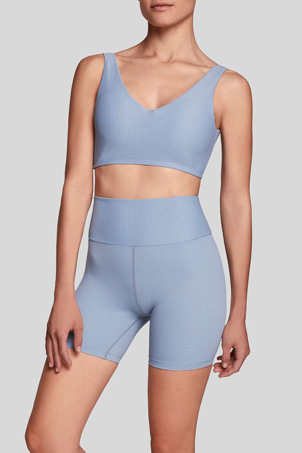 Ady Top in Grey Blue, front view, ÔNNE activewear