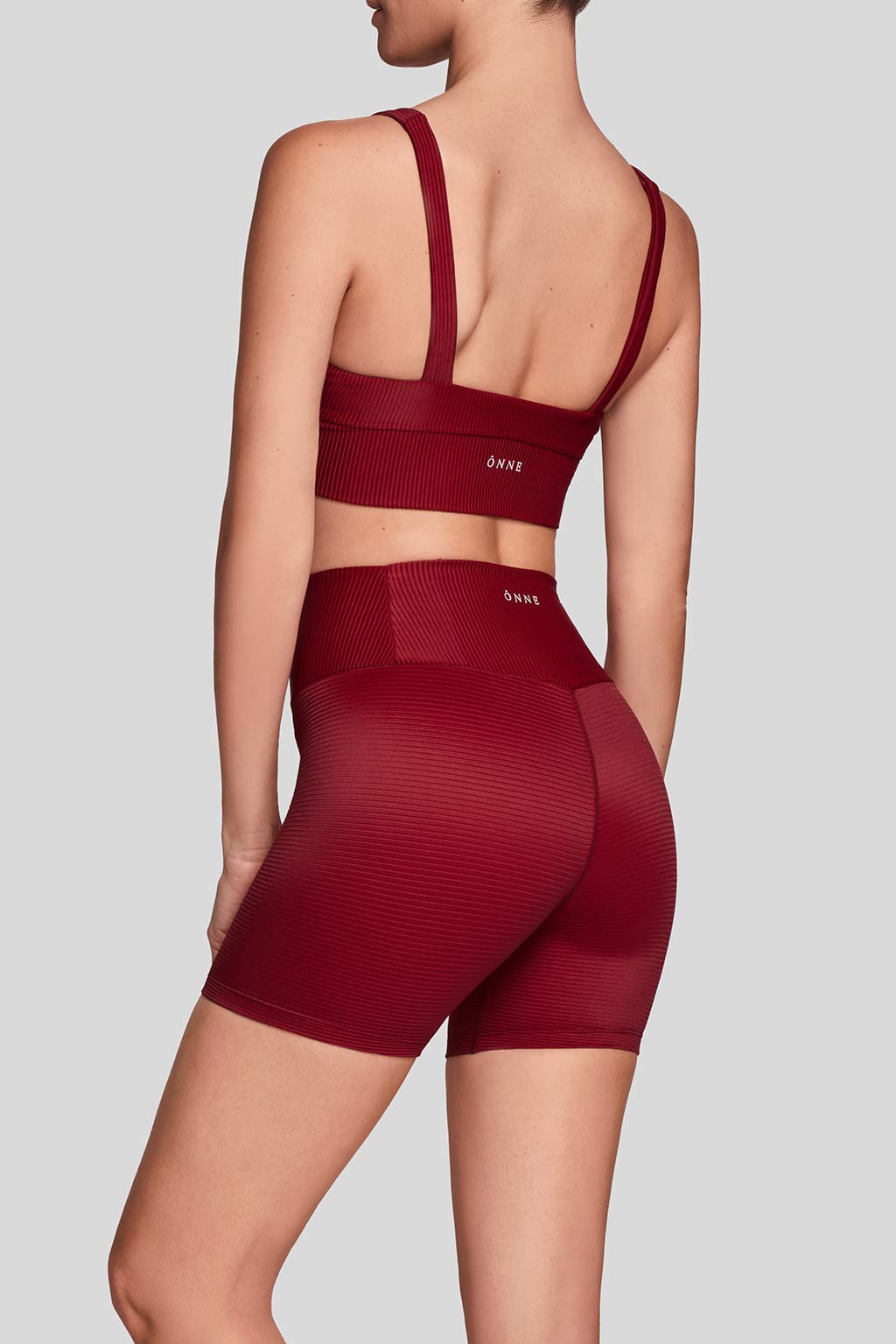Mia Top in Wine, back view, ÔNNE activewear