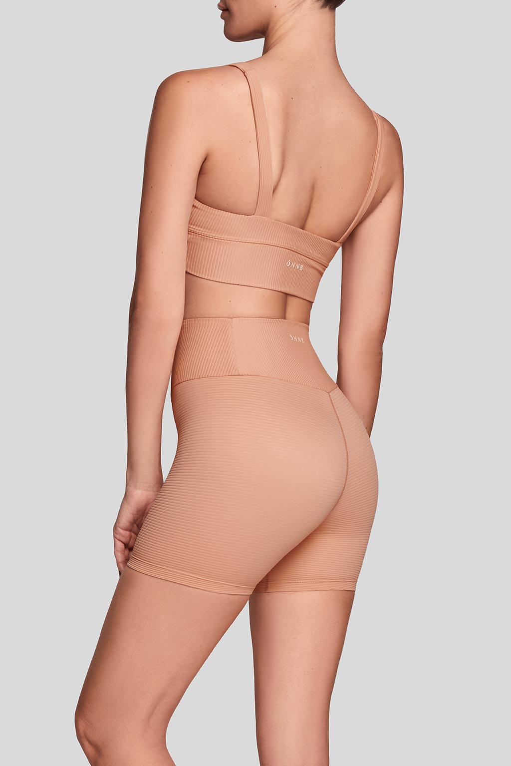 Mia Top in Nude, back view, ÔNNE activewear