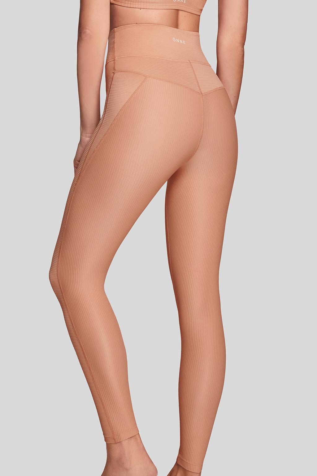 Zoe Leggings in Nude, back view, ÔNNE activewear