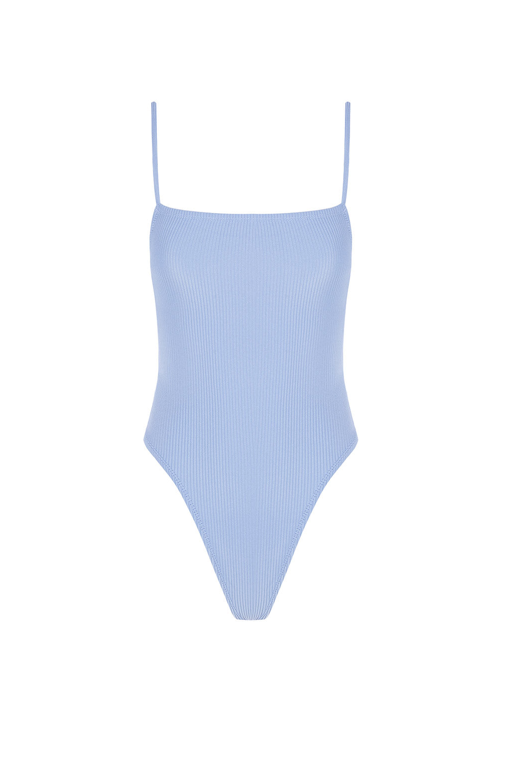 Line One piece Rib in Grey Blue, ÔNNE swimwear